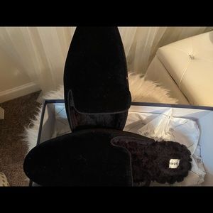 Birdies-Black Faux Fur -size 12 fits 11